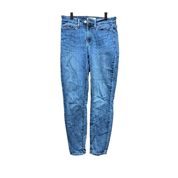 Vintage****LEVI'S***DENIZEN HIGH RISE SKINNY FIT WOMENS BLUE JEANS Size 4S 27X28 - Picture 2 of 9